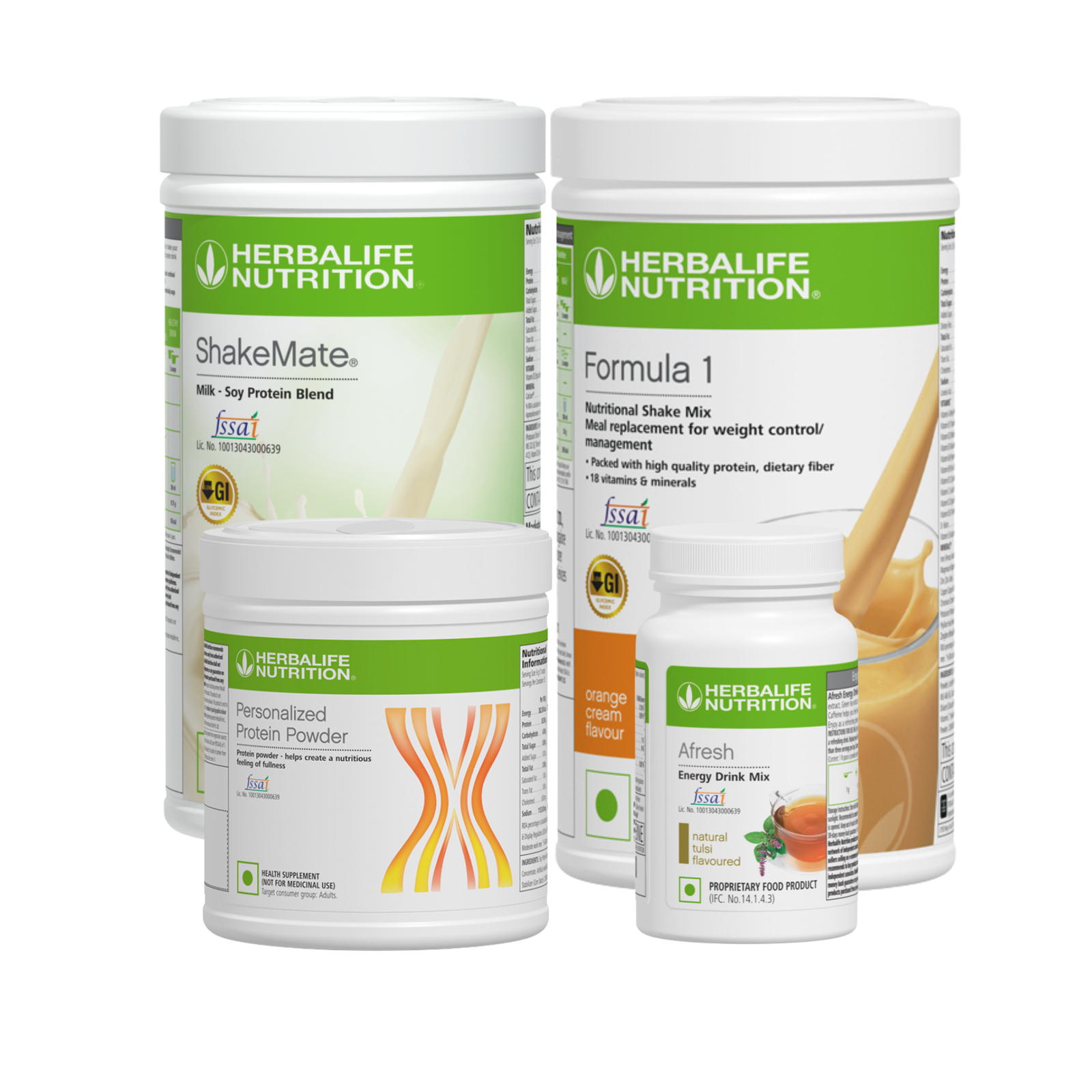 Herbalife Formula 1 Orange Cream Nutritional Shake, Shakemate, 200g Protein Powder, and Afresh
