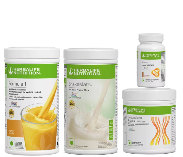 Herbalife Formula 1 Mango Nutritional Shake, Shakemate, 200g Protein Powder, and Afresh